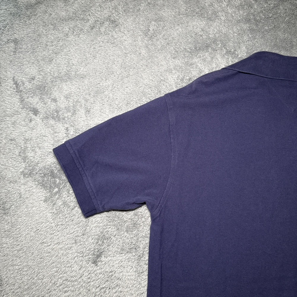 Tommy Hilfiger Men's Medium Navy Blue Polo Short Sleeve Shirt Tropical Collar - Picture 16 of 16